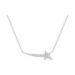 Colier din aur alb cu pietre Diamant