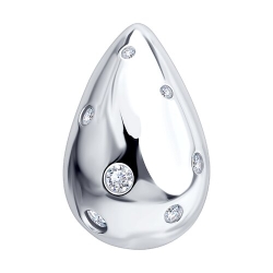 Подвеска из серебра с камнями Фианит