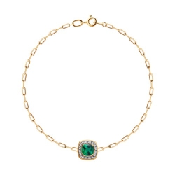 Brățară din aur roșu cu pietre Diamant, Smarald Hidrotermal