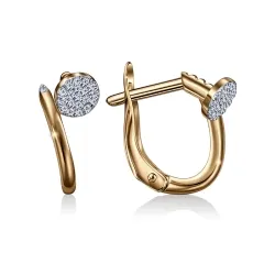 Серьги из красного золота с камнями Фианит