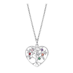 Colier din argint  cu pietre Cubic Zirconia Multicoloră