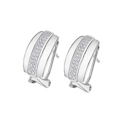 Cercei din argint  cu pietre Cubic Zirconia Incolor
