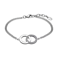 Brățara din oțel  cu pietre Cubic Zirconia Incolor