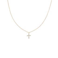 Colier din aur roșu cu pietre Diamant
