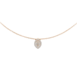 Colier din aur roșu cu pietre Diamant
