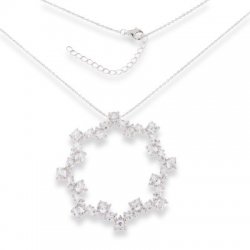 Colier din argint  cu pietre Cubic Zirconia Incolor