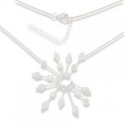 Colier din argint  cu pietre Cubic Zirconia Incolor
