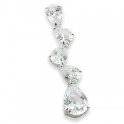 Pandantiv din argint  cu pietre Cubic Zirconia Incolor