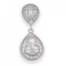 Pandantiv din argint  cu pietre Cubic Zirconia Incolor
