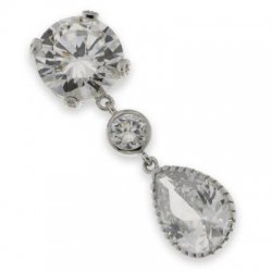 Pandantiv din argint  cu pietre Cubic Zirconia Incolor