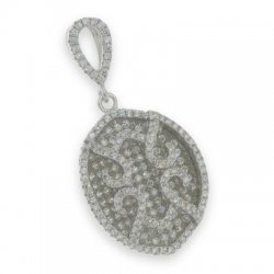 Pandantiv din argint  cu pietre Cubic Zirconia Incolor