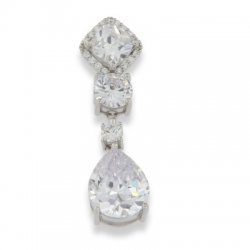 Pandantiv din argint  cu pietre Cubic Zirconia Incolor