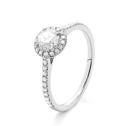 Inel din aur alb cu pietre Diamant