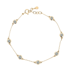 Brățară din aur roșu cu pietre Diamant