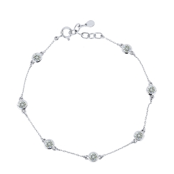 Brățară din aur alb cu pietre Diamant