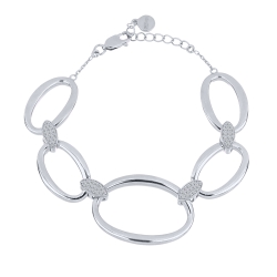 Brățară din argint  cu pietre Cubic Zirconia Incolor
