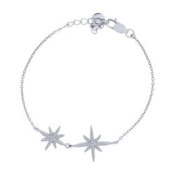 Brățară din argint  cu pietre Cubic Zirconia Incolor