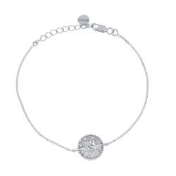 Brățară din argint  cu pietre Cubic Zirconia Incolor, Emailare
