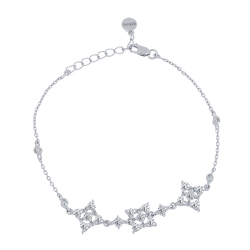 Brățară din argint  cu pietre Cubic Zirconia Incolor
