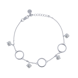 Brățară din argint  cu pietre Cubic Zirconia Incolor
