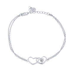 Brățară Love din argint  cu pietre Cubic Zirconia Incolor
