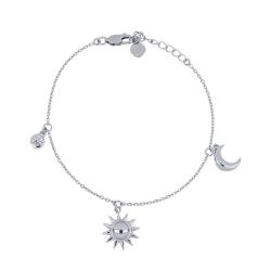 Brățară din argint  cu pietre Cubic Zirconia Incolor