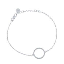 Brățară din argint  cu pietre Cubic Zirconia Incolor
