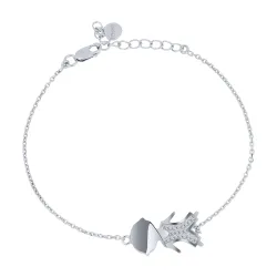 Brățară Mama/Copil din argint cu Cubic Zirconia Incolor