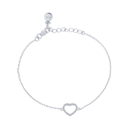 Brățară Love din argint  cu pietre Cubic Zirconia Incolor
