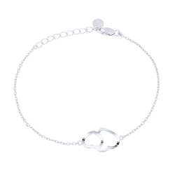 Браслет Love из серебра без камней