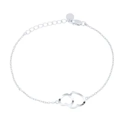 Браслет Love из серебра без камней