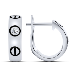 Cercei din argint  cu pietre Cubic Zirconia Incolor