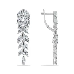 Cercei Suspendați din argint cu Cubic Zirconia Incolor