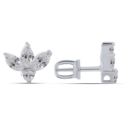 Cercei Pusete din argint  cu pietre Cubic Zirconia Incolor