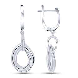 Cercei Suspendați din argint  cu pietre Cubic Zirconia Incolor