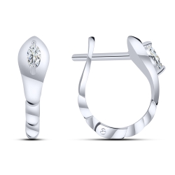 Cercei din argint  cu pietre Cubic Zirconia Incolor