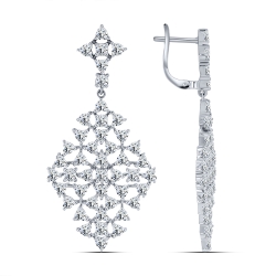 Cercei Suspendați din argint  cu pietre Cubic Zirconia Incolor