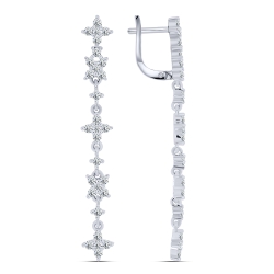 Cercei Suspendați din argint  cu pietre Cubic Zirconia Incolor