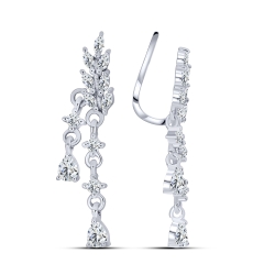Cercei din argint  cu pietre Cubic Zirconia Incolor