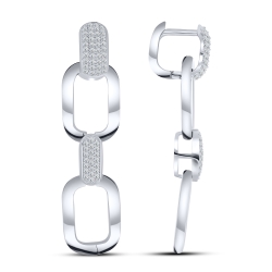 Cercei din argint  cu pietre Cubic Zirconia Incolor
