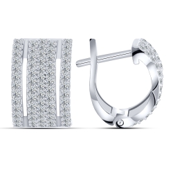 Cercei din argint  cu pietre Cubic Zirconia Incolor