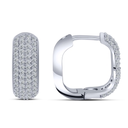Cercei din argint  cu pietre Cubic Zirconia Incolor