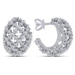 Cercei Pusete din argint  cu pietre Cubic Zirconia Incolor