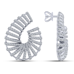 Cercei Pusete din argint  cu pietre Cubic Zirconia Incolor