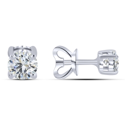 Cercei Pusete din argint  cu pietre Cubic Zirconia Incolor