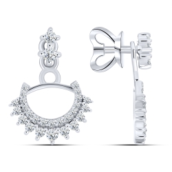 Cercei Pusete din argint  cu pietre Cubic Zirconia Incolor