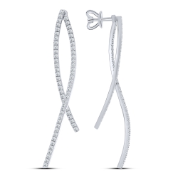 Cercei Pusete din argint  cu pietre Cubic Zirconia Incolor