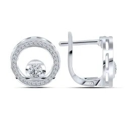Cercei din argint cu Cubic Zirconia Incolor