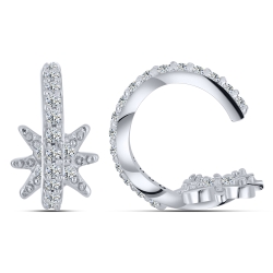 Cercel din argint  cu pietre Cubic Zirconia Incolor