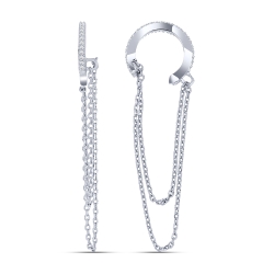 Cercel din argint  cu pietre Cubic Zirconia Incolor